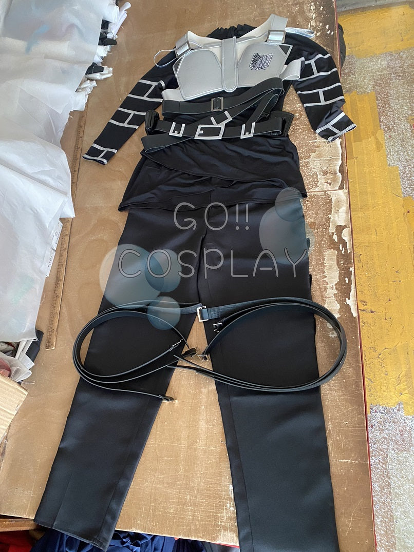 Customize Attack on Titan Mikasa Ackermann Black Scout Regiment Uniform