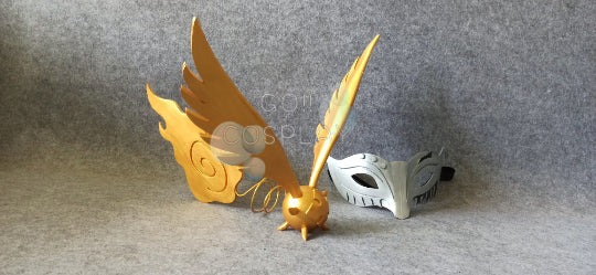 D.Gray Man Allen Walker Crown Clown Mask + Timcanpy