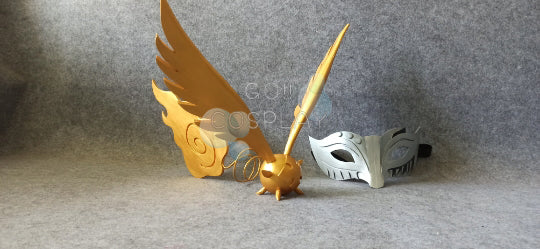 D.Gray Man Allen Walker Crown Clown Mask + Timcanpy