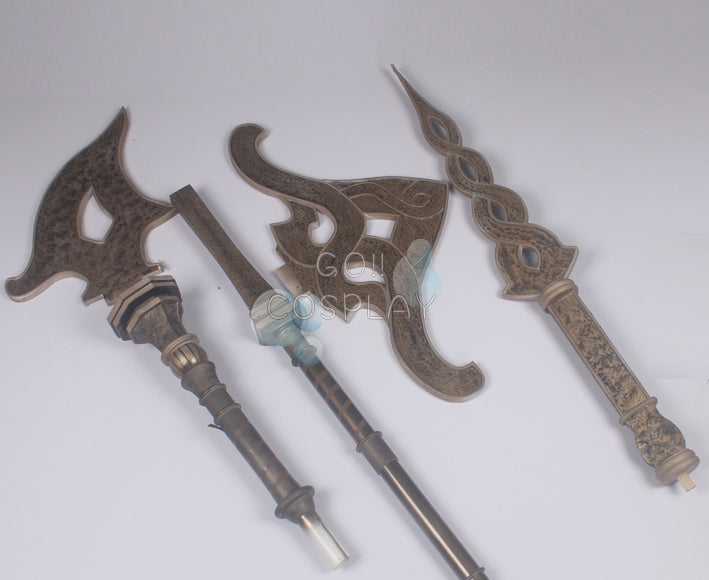 Golden Halberd Cosplay Prop for Sale