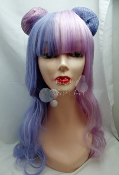 Blue Pink Bicolor Wig with Buns Buy