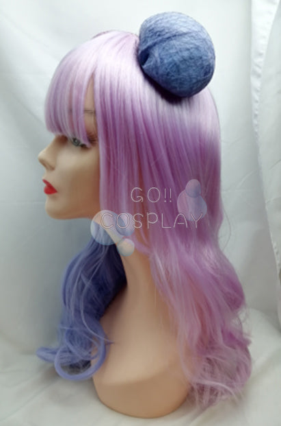 Blue Pink Bicolor Wig with Buns for Sale