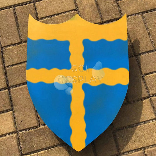 Blue-Gold Kite Shield Replica Prop Cosplay