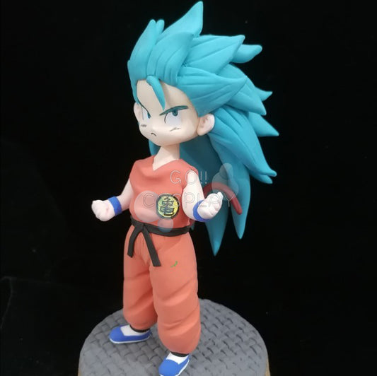 Goku Super Saiyan Blue 3 Clay Chibi Figure
