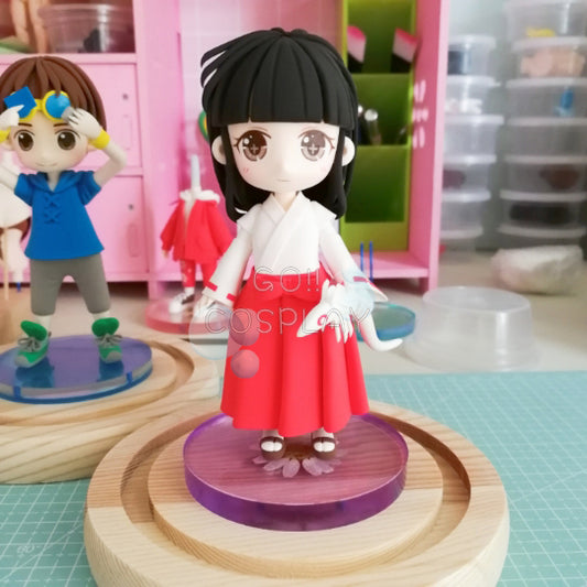 Kikyo Clay Chibi Figure from Anime Inuyasha