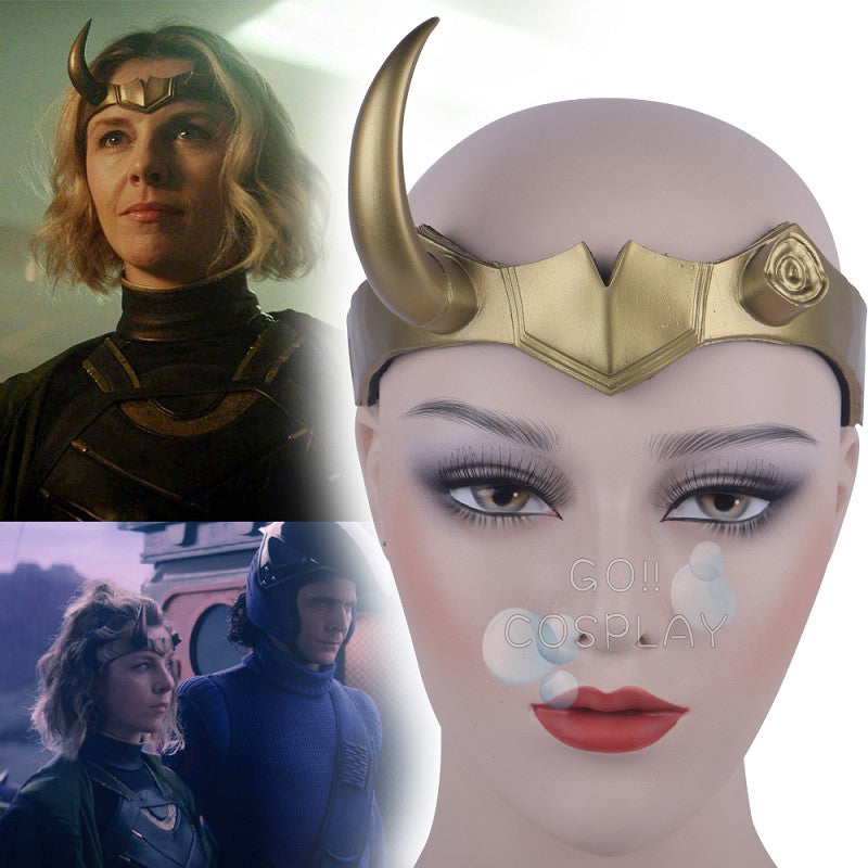 Lady Loki Sylvie Crown Headpiece Horns Cosplay