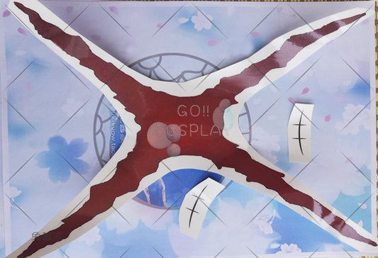 Luffy Cosplay X-shaped Chest Scar and Face Scar Tattoo Sticker for Sale