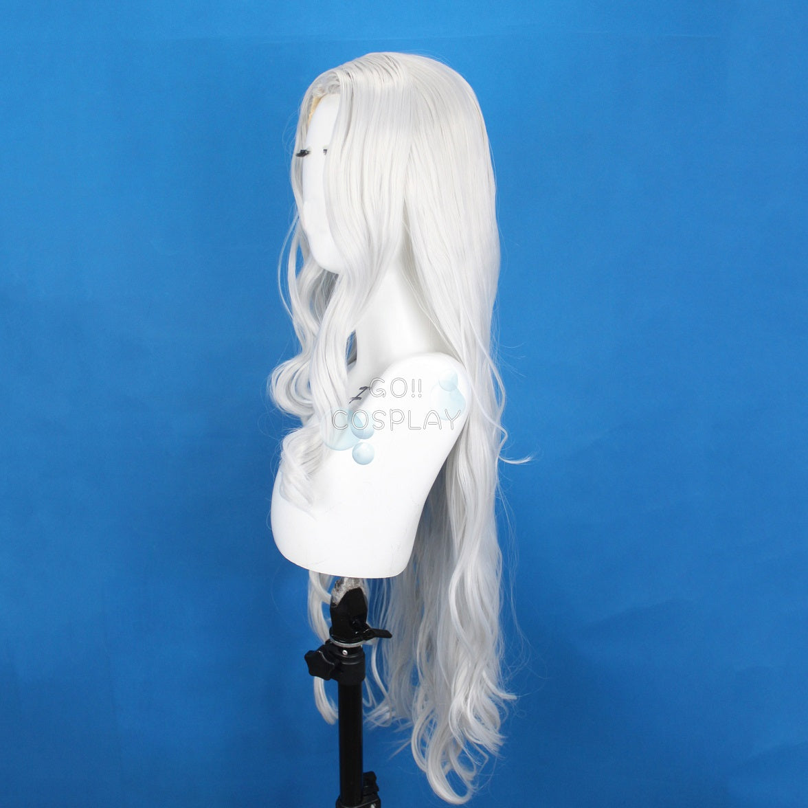 Muzan Combat Form Silver White 80cm Wig Cosplay for Sale