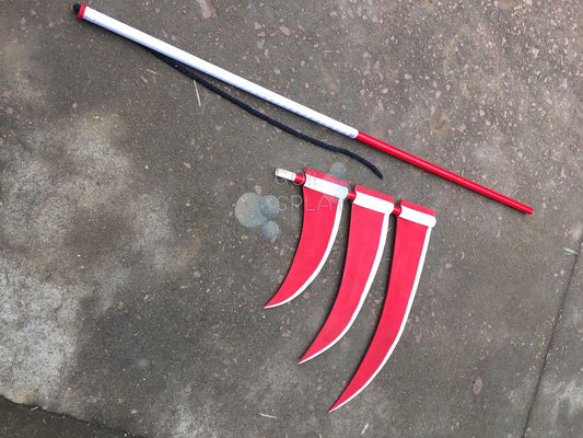 Naruto Shippuden Hidan Triple-Bladed Scythe Cosplay Prop
