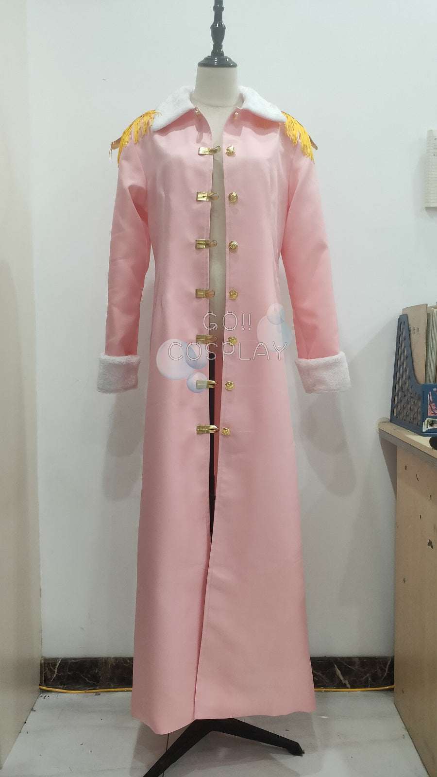 One Piece Tashigi Cosplay Pink Coat