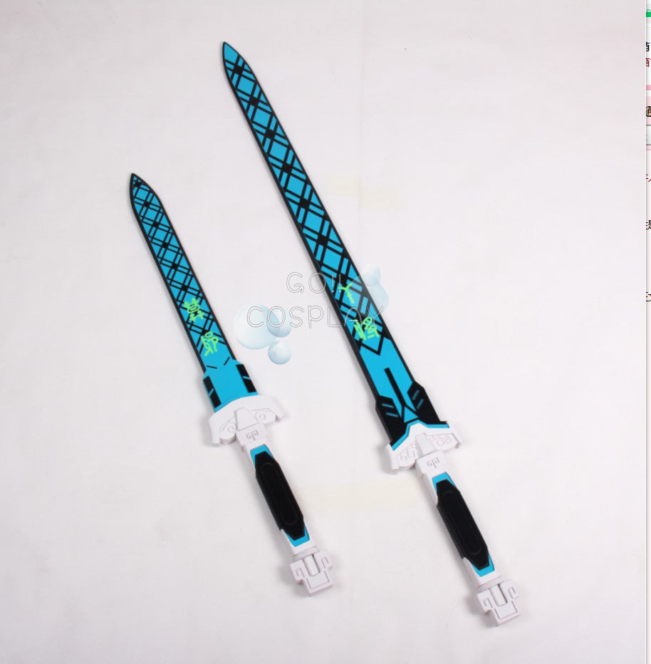 Overwatch Genji Skin Baihu Replica Swords Cosplay Props