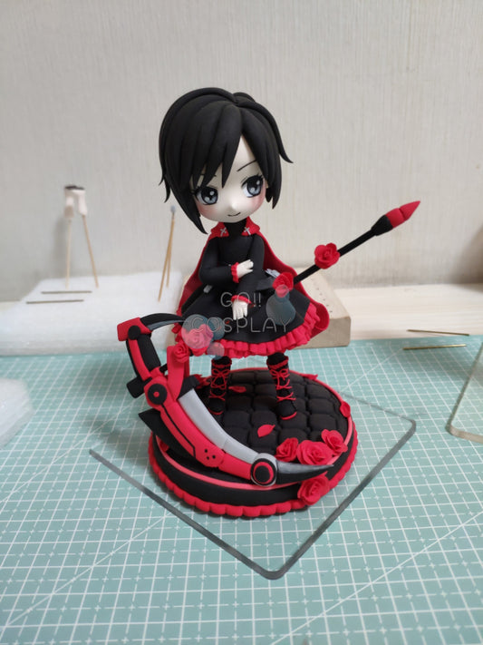 Ruby Rose Chibi Clay Figurine RWBY