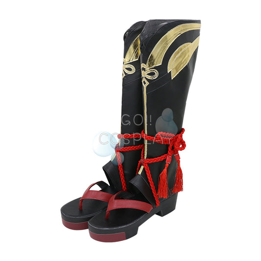 Shikanoin Heizou Boots Genshin Impact Cosplay