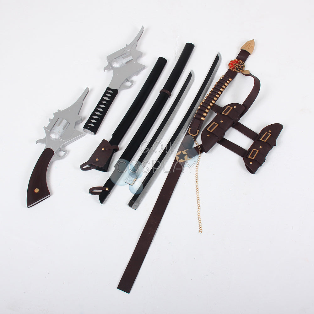 Berserker Miyamoto Musashi Cosplay Replica Swords with Belt for Sale