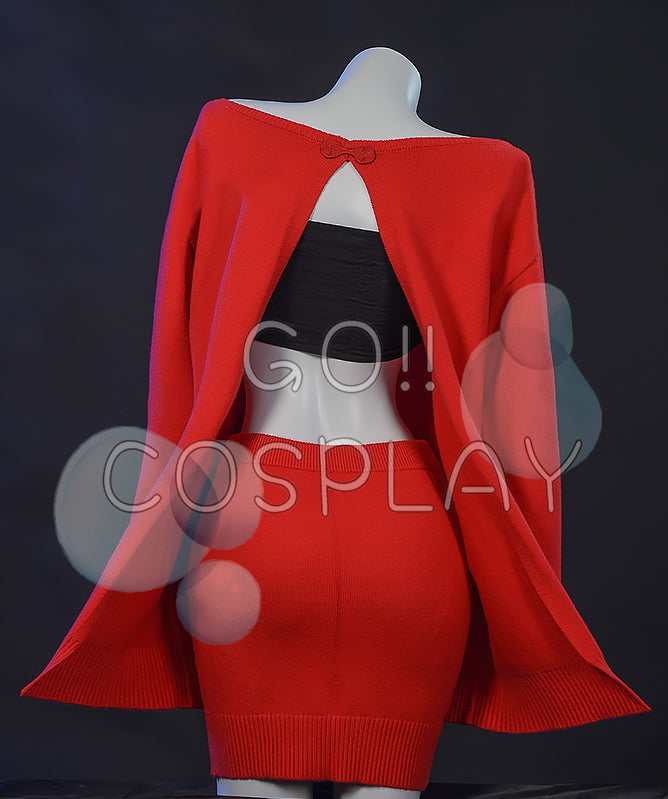 Yor Spy x Family Cosplay red off-shoulder sweater for Sale